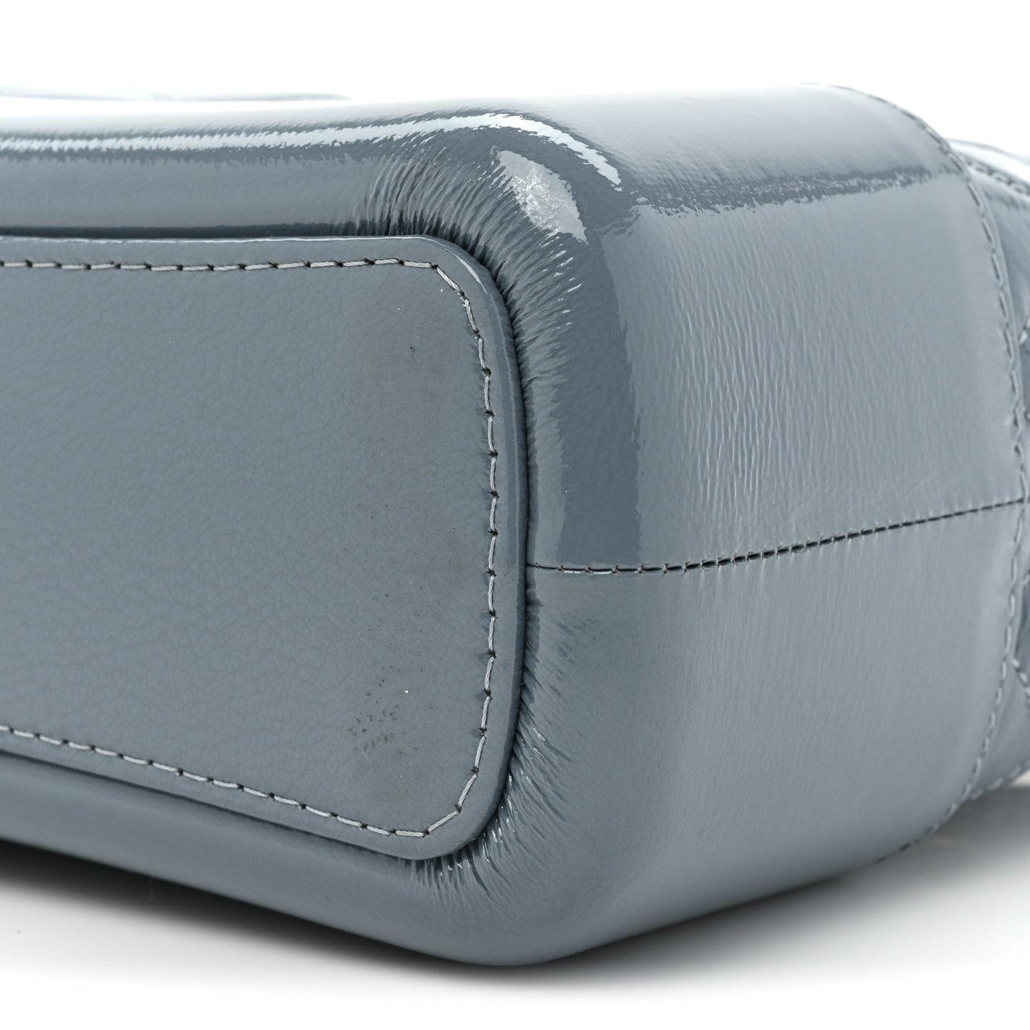 Patent Goatskin Quilted Medium Gabrielle Hobo Blue