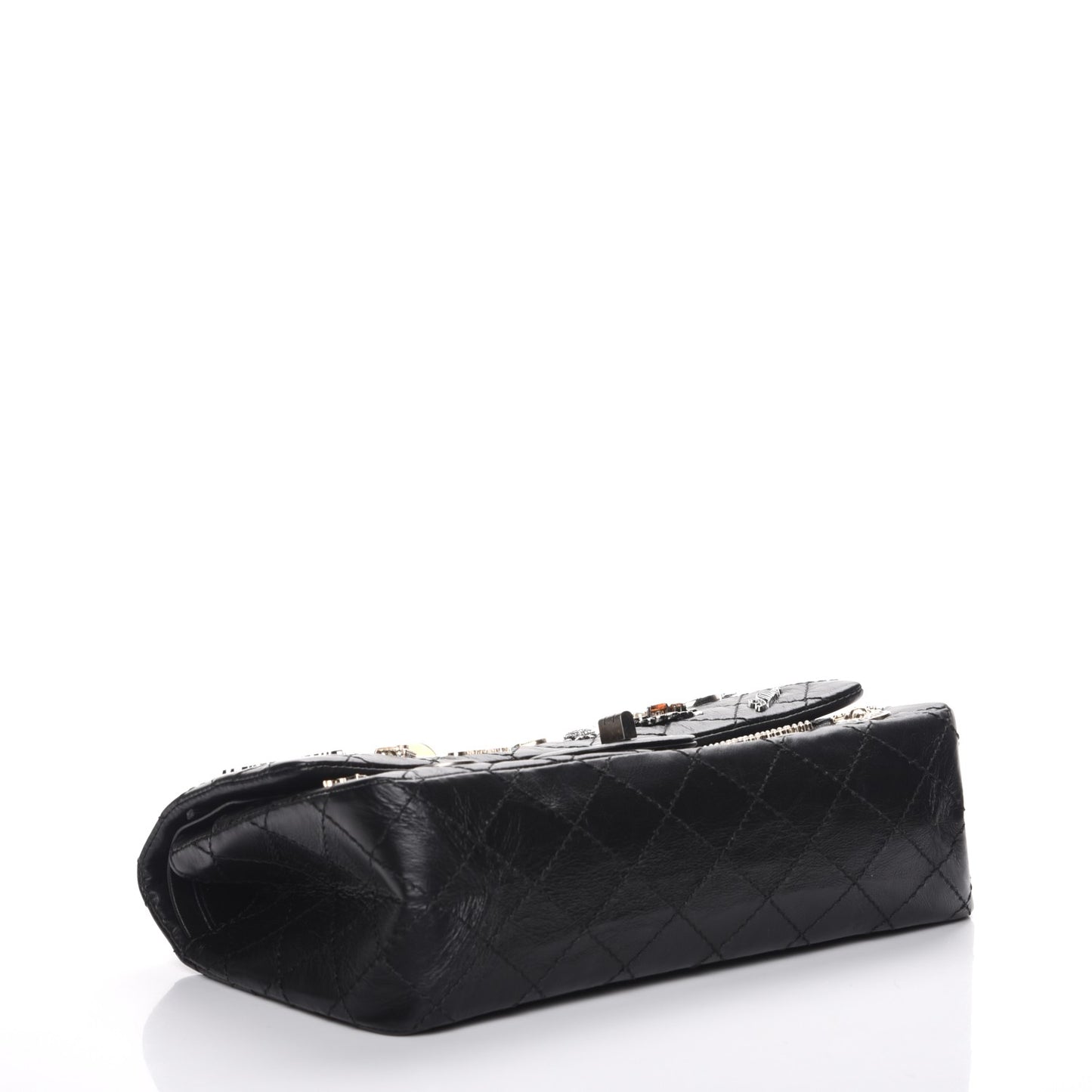 Aged Calfskin Lucky Charms 2.55 Reissue 225 Flap Black