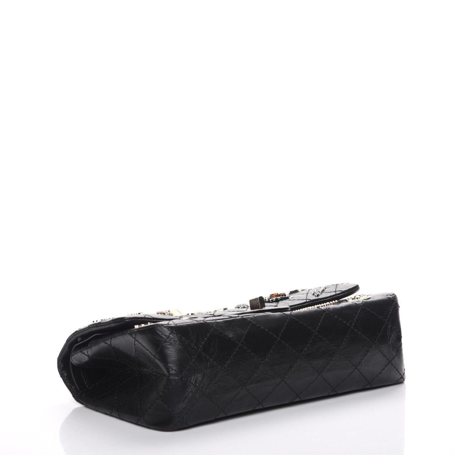 Chanel Aged Calfskin Lucky Charms 2.55 Reissue 225 Flap Black 4 of 8