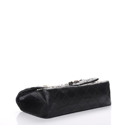 Chanel Aged Calfskin Lucky Charms 2.55 Reissue 225 Flap Black 4 of 8