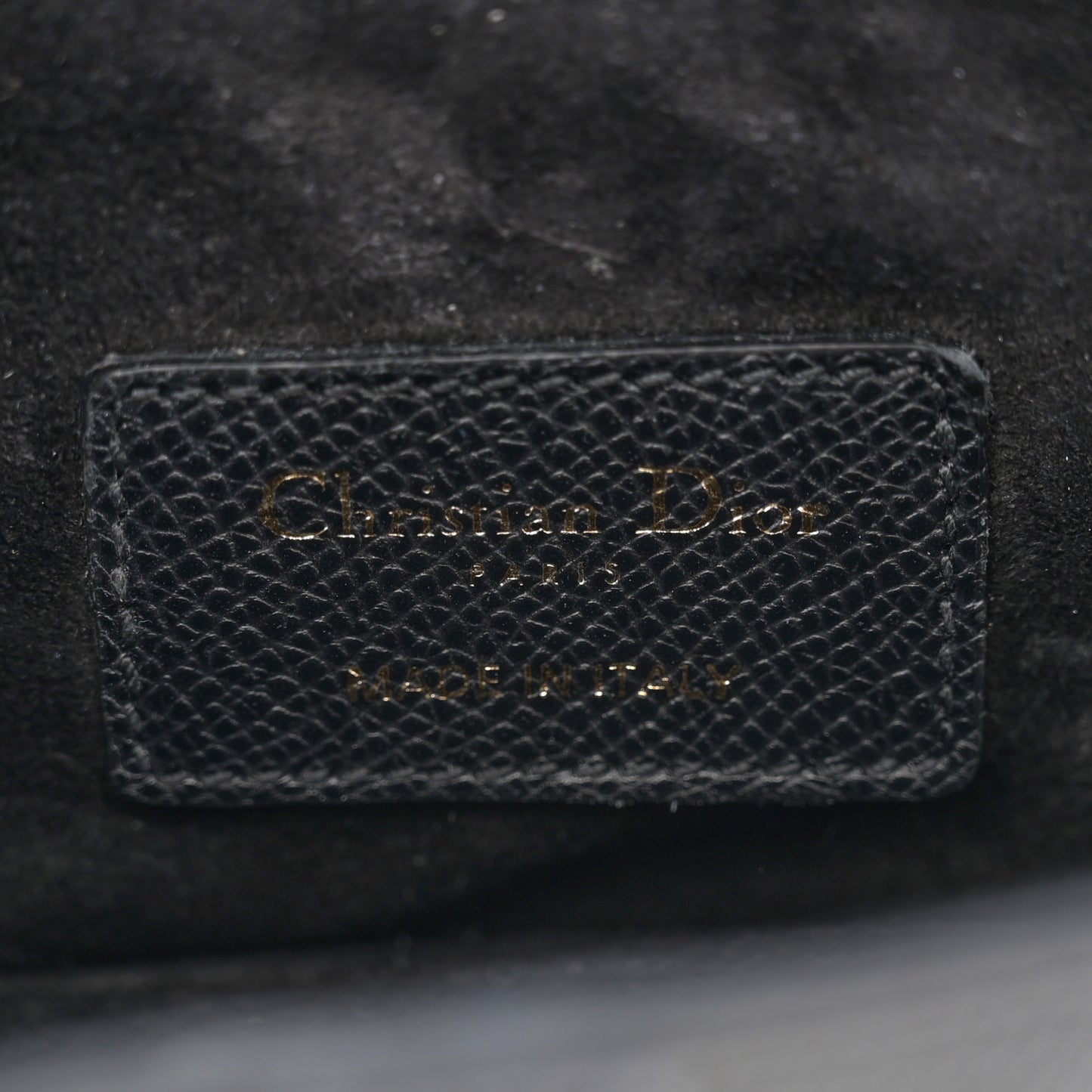 Grained Calfskin Mini Saddle Bag Black