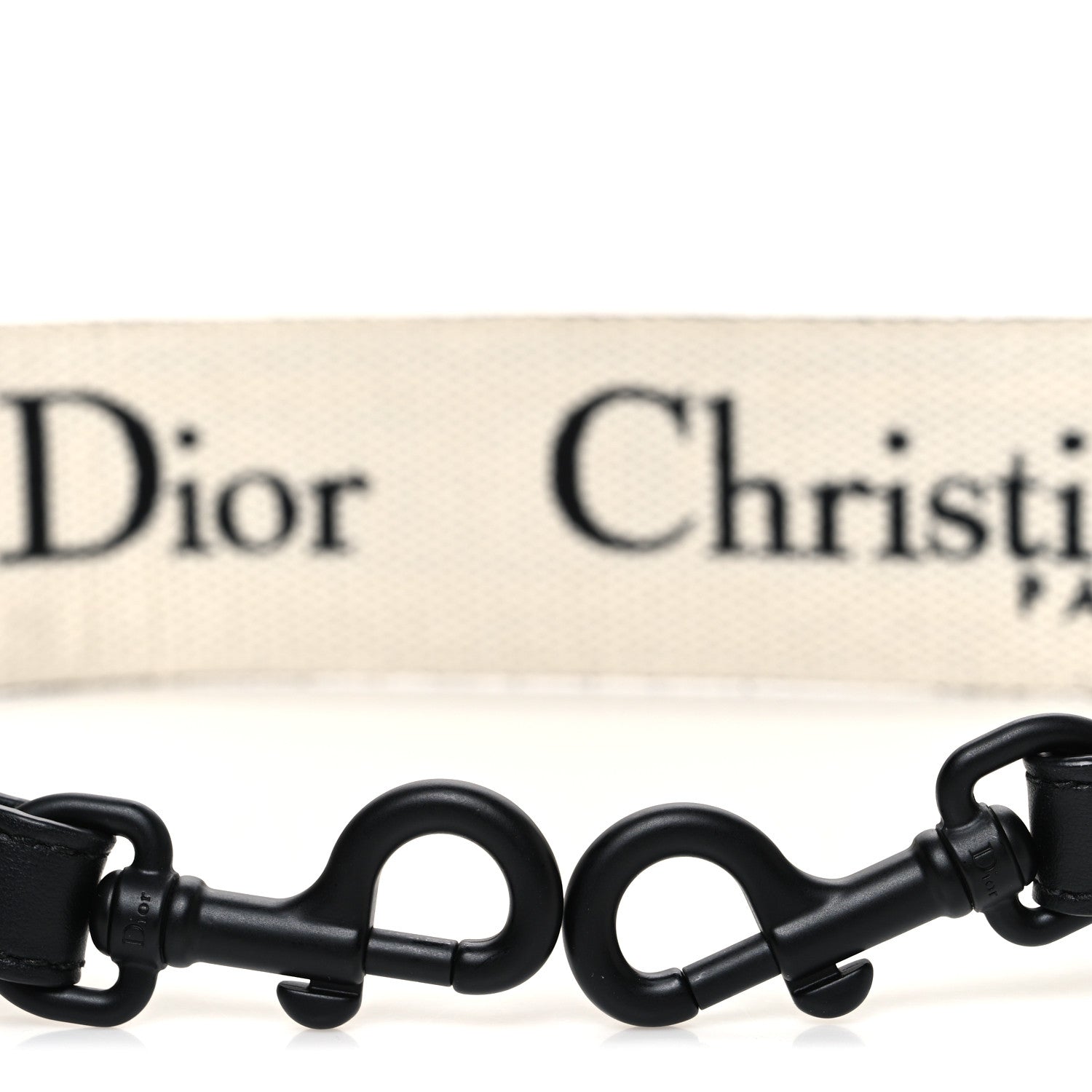 Christian Dior Canvas Embroidered Shoulder Strap Black Ultramatte 3 of 3