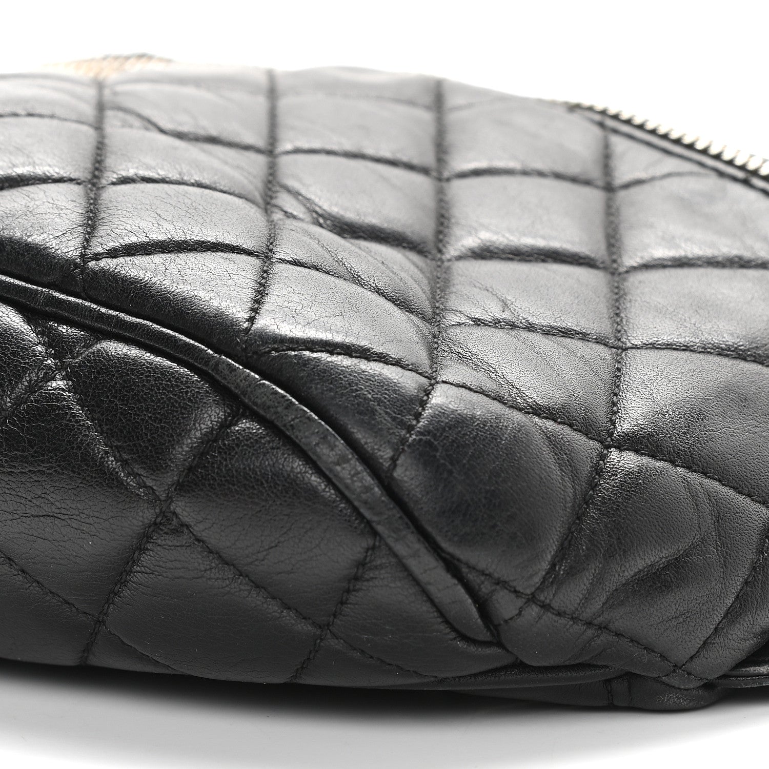 Chanel Lambskin Quilted Waist Belt Bag Black 8 of 9