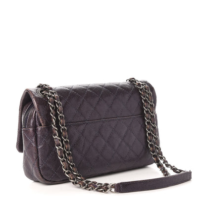 Chanel Iridescent Caviar Quilted Small Chic Flap Dark Purple 3 of 11