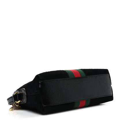 Gucci Suede Patent Web GG Small Ophidia Dome Shoulder Bag Black 4 of 10