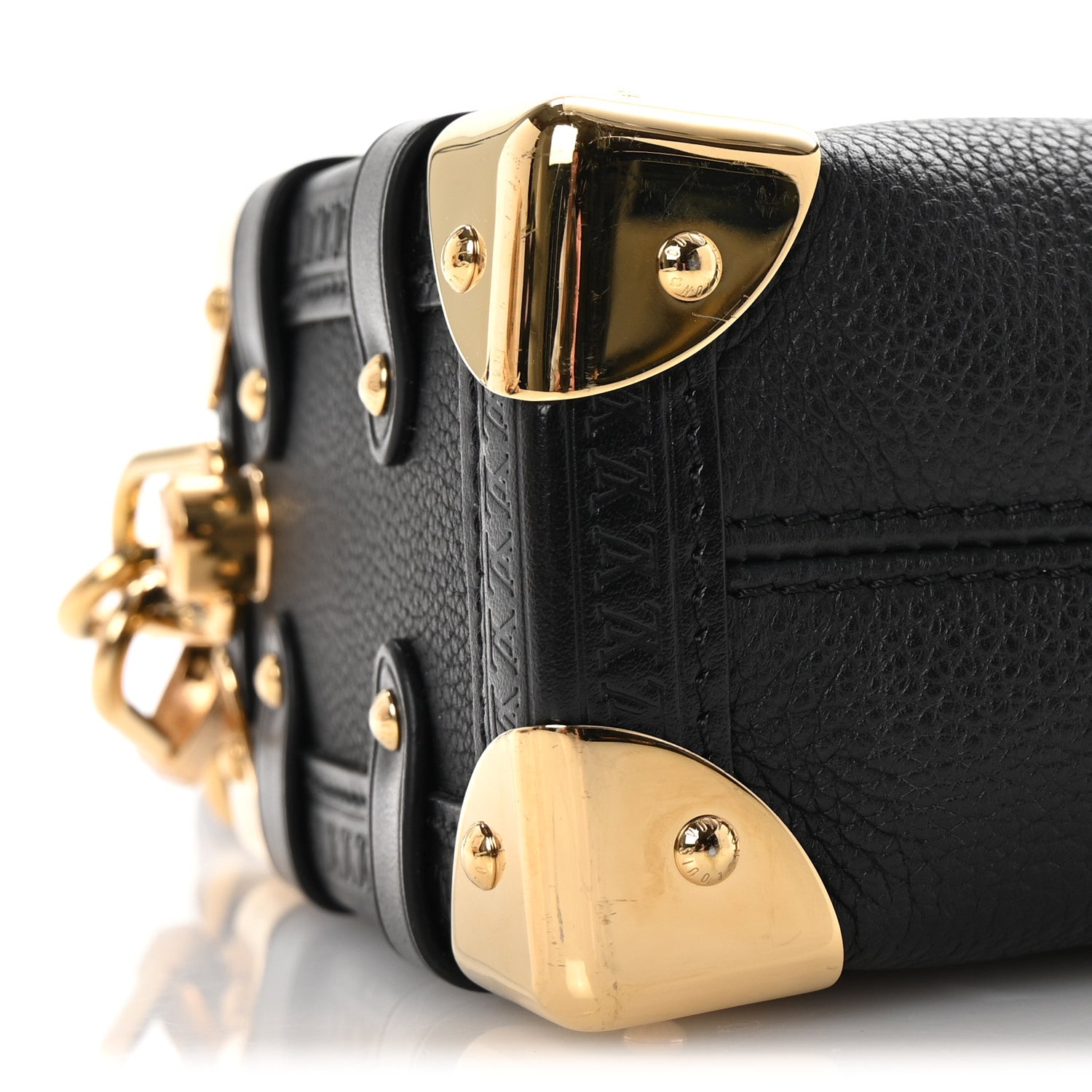 Louis Vuitton Grained Calfskin Side Trunk PM Black 8 of 9