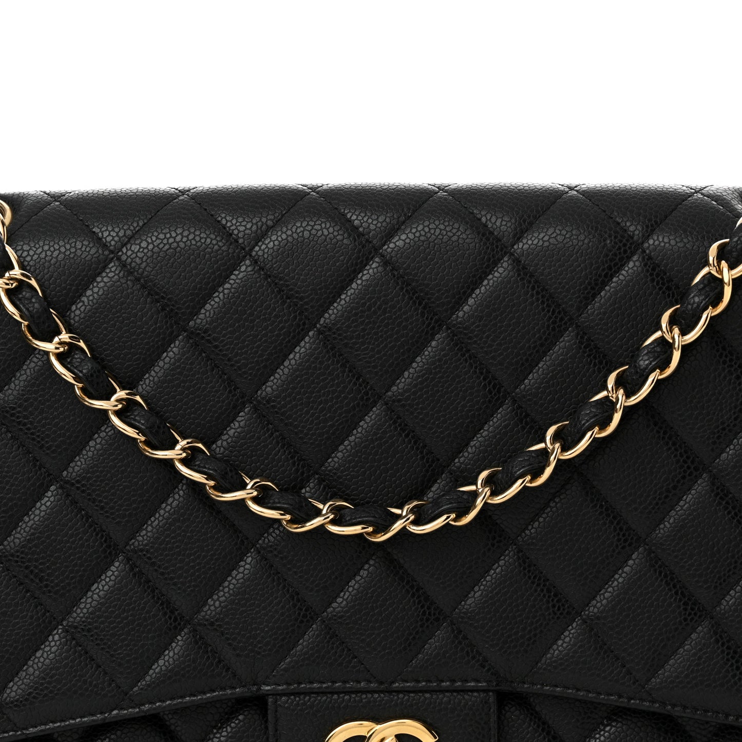 Caviar Maxi Single Flap Black