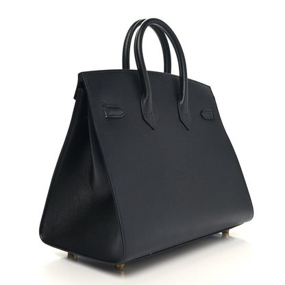 Hermes Madame Calfskin Birkin Sellier 25 Black 3 of 13