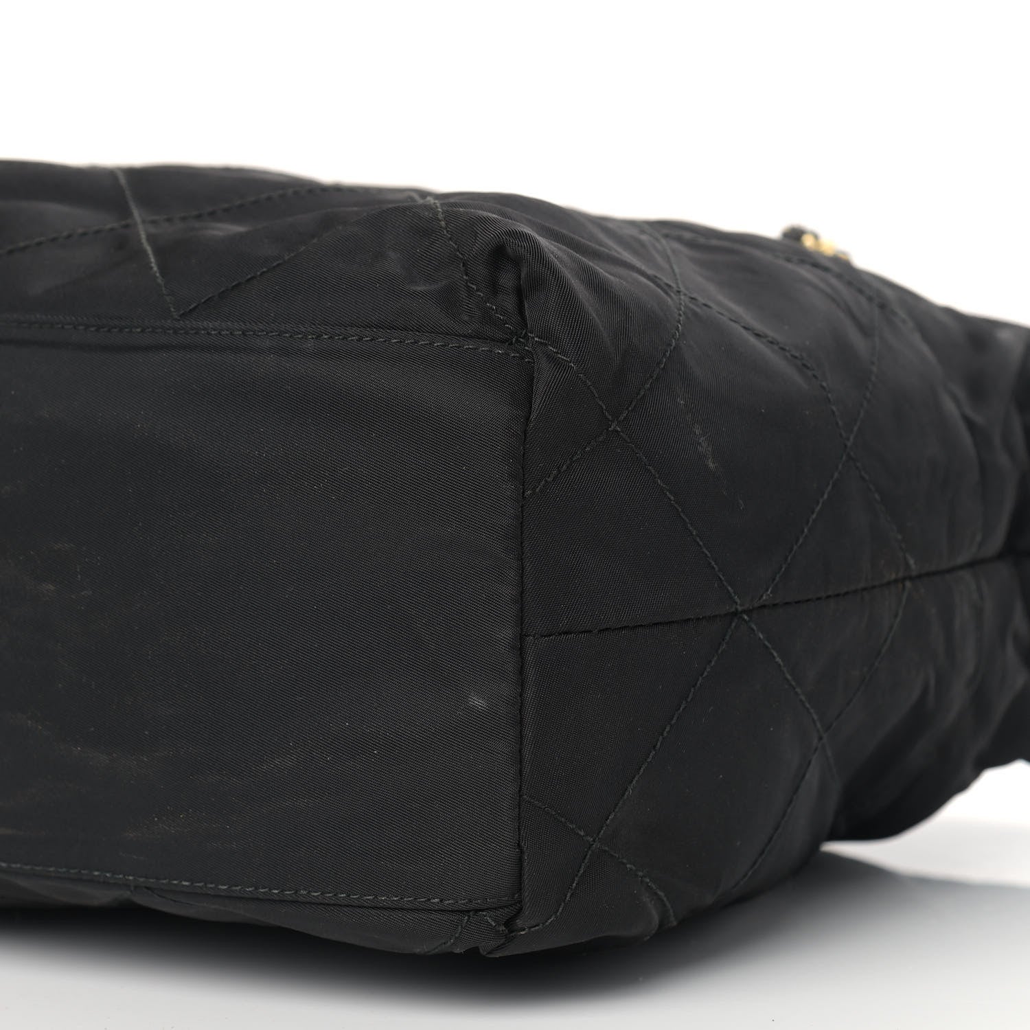 Prada Tessuto Nylon Chain Shoulder Bag Black 8 of 10
