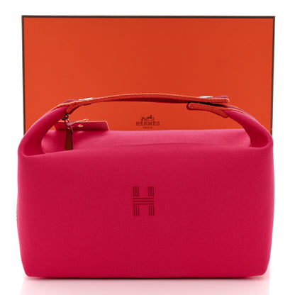 Hermes Canvas Large Bride-A-Brac Pouch Hibiscus 10 of 10