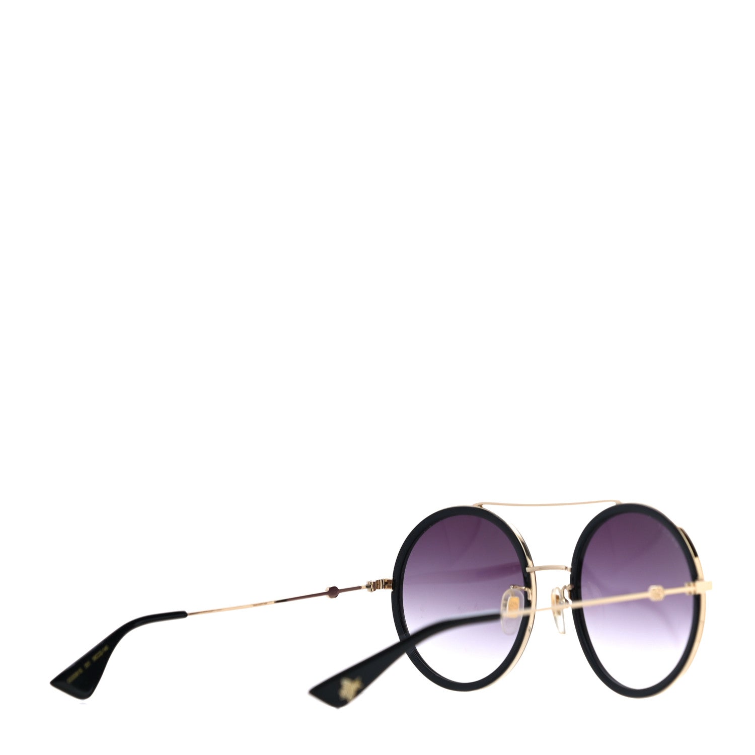 Gucci Acetate Round Frame Sunglasses GG0061S Black 3 of 6