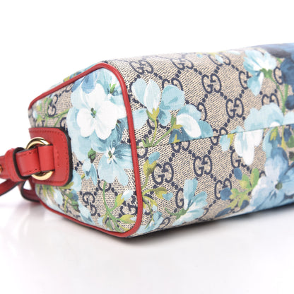 Gucci GG Supreme Monogram Blooms Mini Boston Navy Blue Hibiscus 8 of 9
