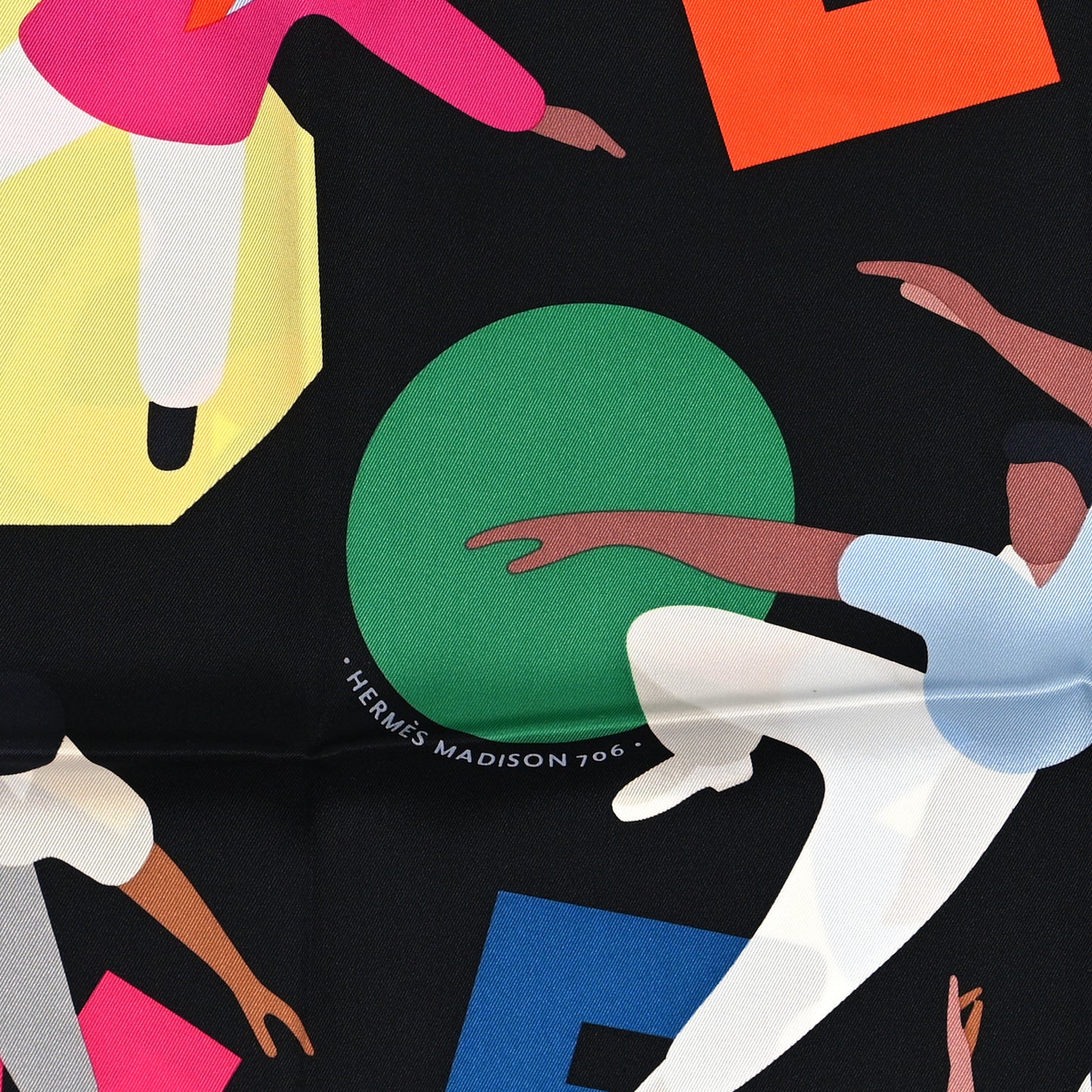 Silk Hommage a Gene Kelly Scarf 70 Black Multicolore