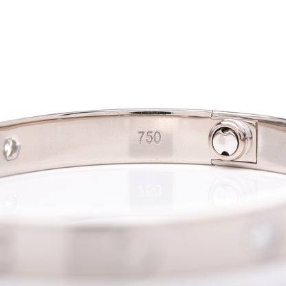 Cartier 18K White Gold 4 Diamond LOVE Bracelet 16 6 of 7