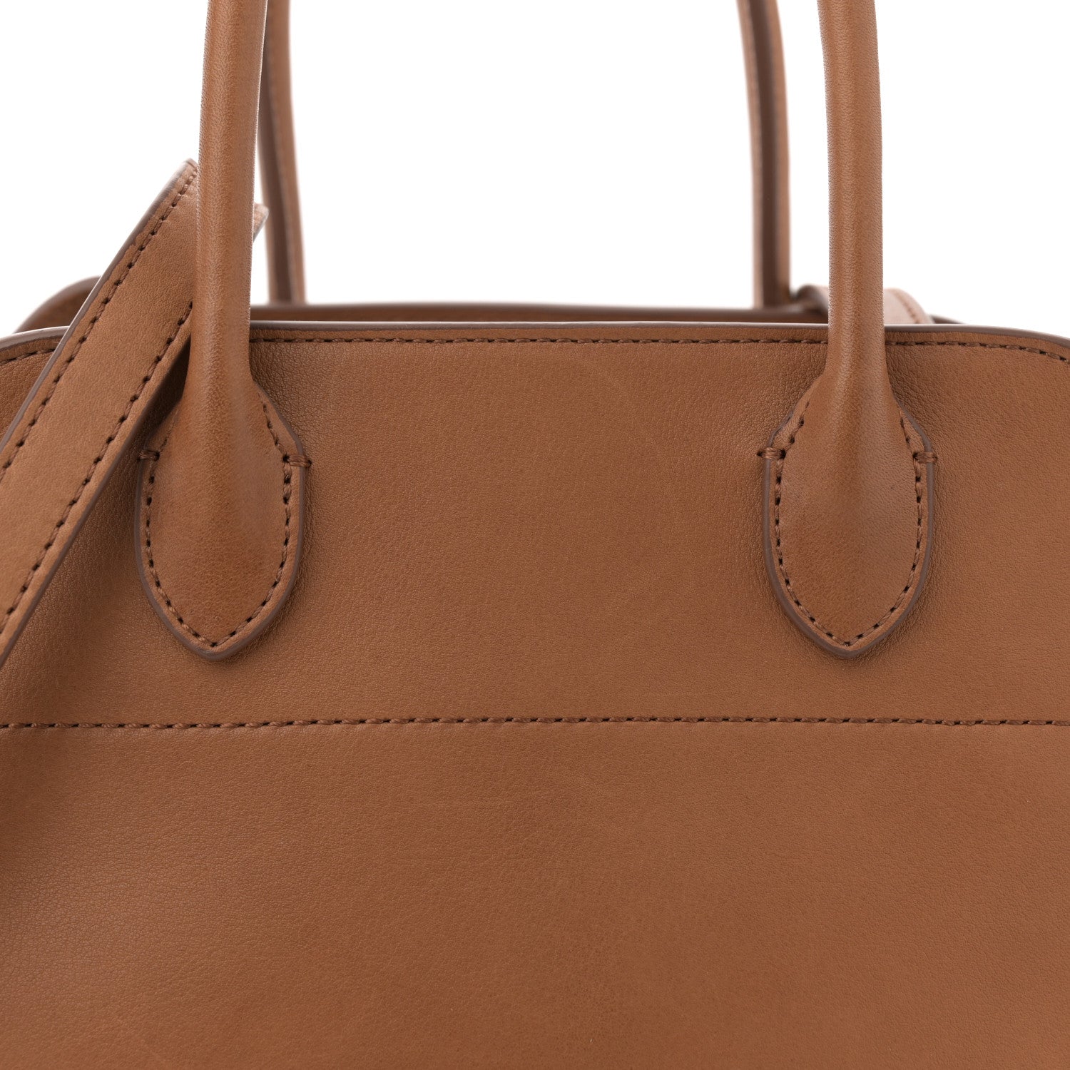 The Row Polished Saddle Calfskin Soft Margaux 10 Bag Cuir 7 of 12