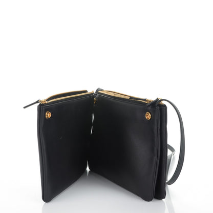 Celine Lambskin Large Trio Crossbody Bag Black 7 of 7