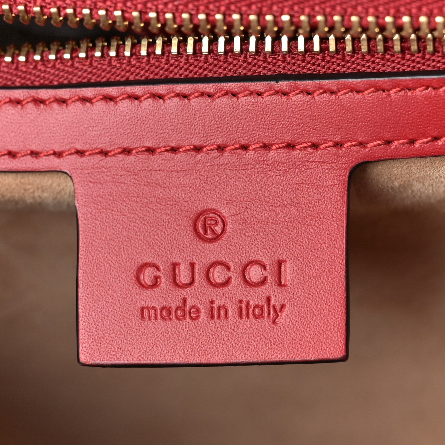 Gucci Calfskin Medium Sylvie Top Handle Bag Hibiscus Red 6 of 9