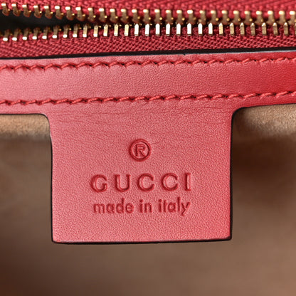 Gucci Calfskin Medium Sylvie Top Handle Bag Hibiscus Red 6 of 9