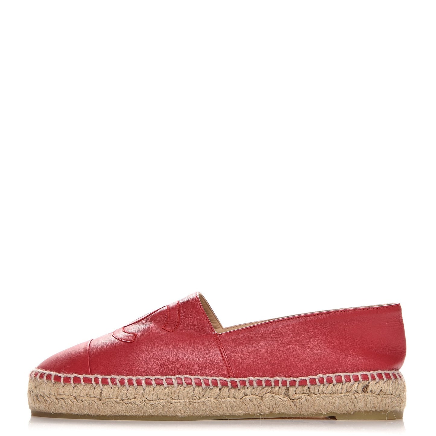 Lambskin CC Espadrilles 39 Red