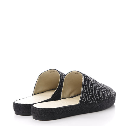 Chanel Tweed CC Espadrilles Mule 38 Black 4 of 10