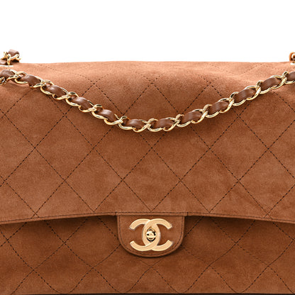 Chanel Suede Calfskin Small Souplissimo Maxi Flap Camel 8 of 11