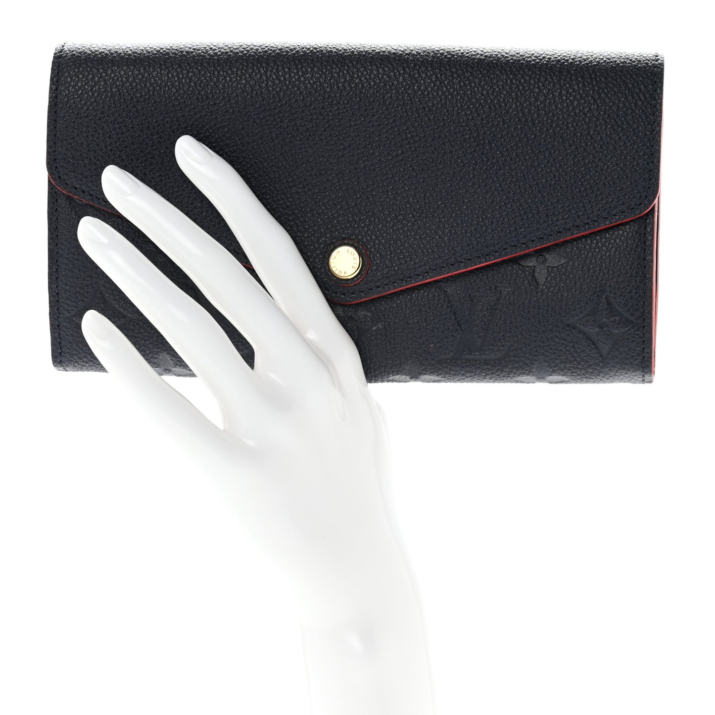 Empreinte Sarah Wallet NM Marine Rouge