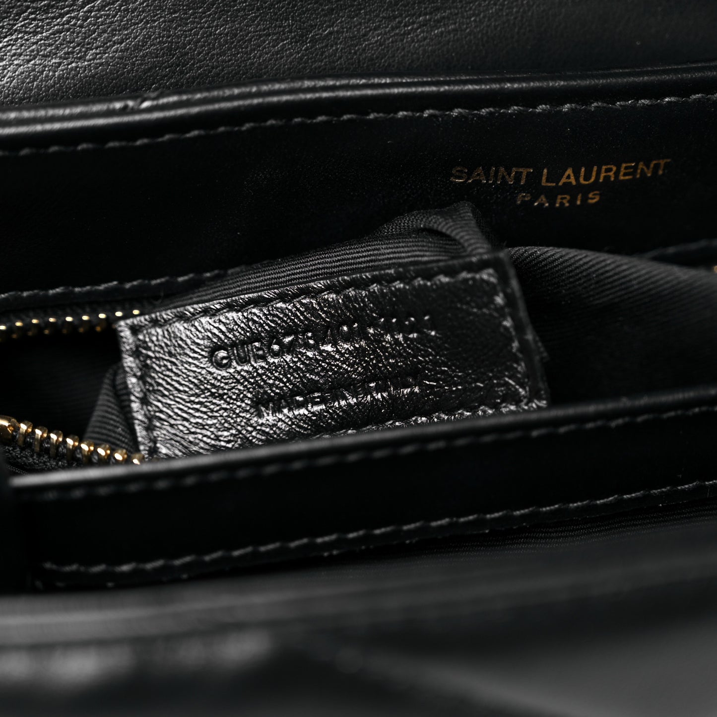 Calfskin Y Quilted Monogram Toy Loulou Crossbody Bag Black