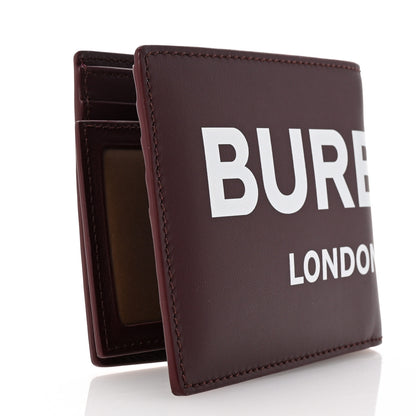 Burberry Calfskin Logo Ronan Bi-Fold Wallet Oxblood 3 of 6