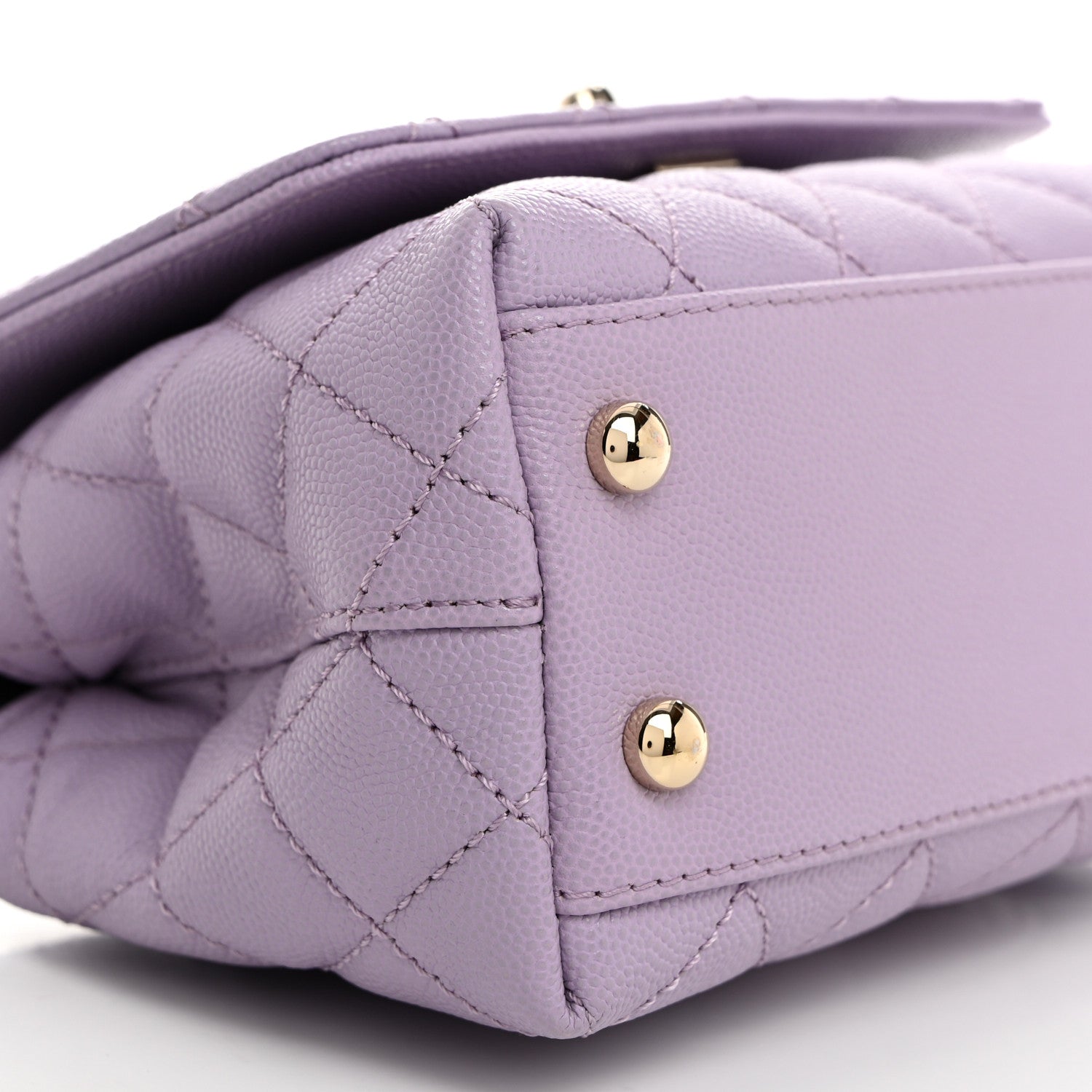 Chanel Caviar Quilted Extra Mini Coco Handle Flap Light Purple 9 of 10
