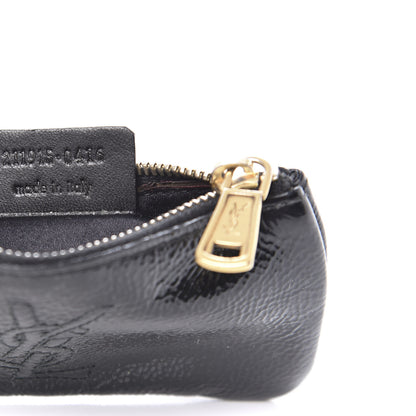 Saint Laurent Textured Patent Monogram Pouch Black 10 of 10