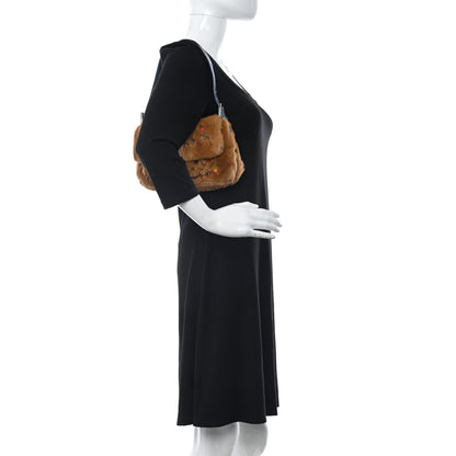 Fendi Fur Lizard Beaded Baguette Brown Multicolor 2 of 11