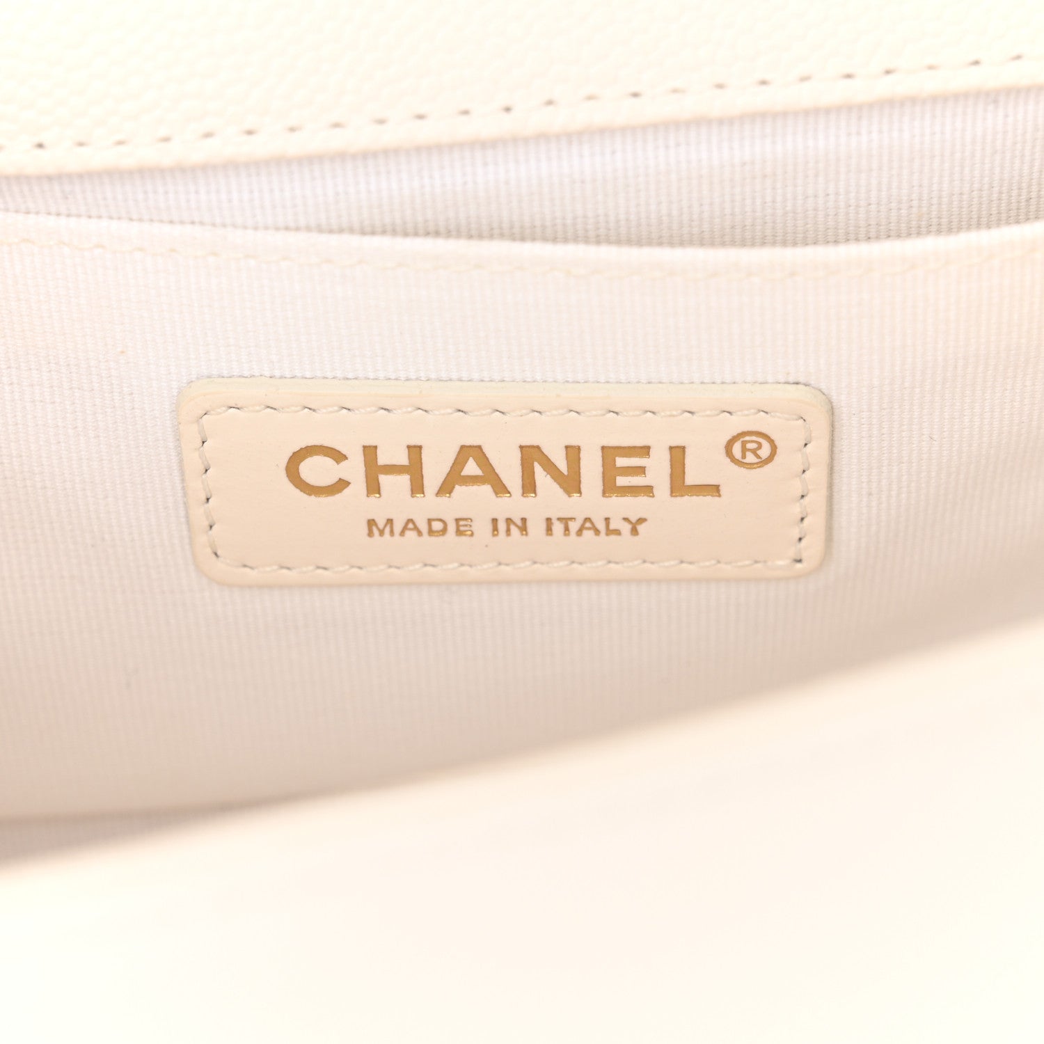 Chanel Caviar Quilted Small Boy Flap White 6 of 10