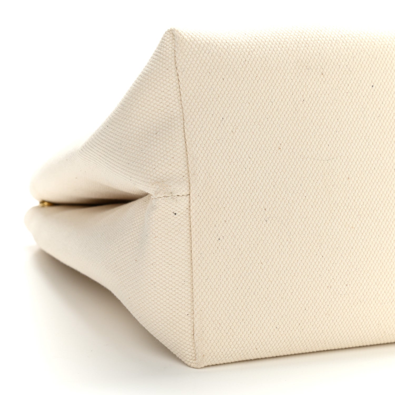 Celine Canvas Calfskin Horizontal Cabas Natural Tan 5 of 9