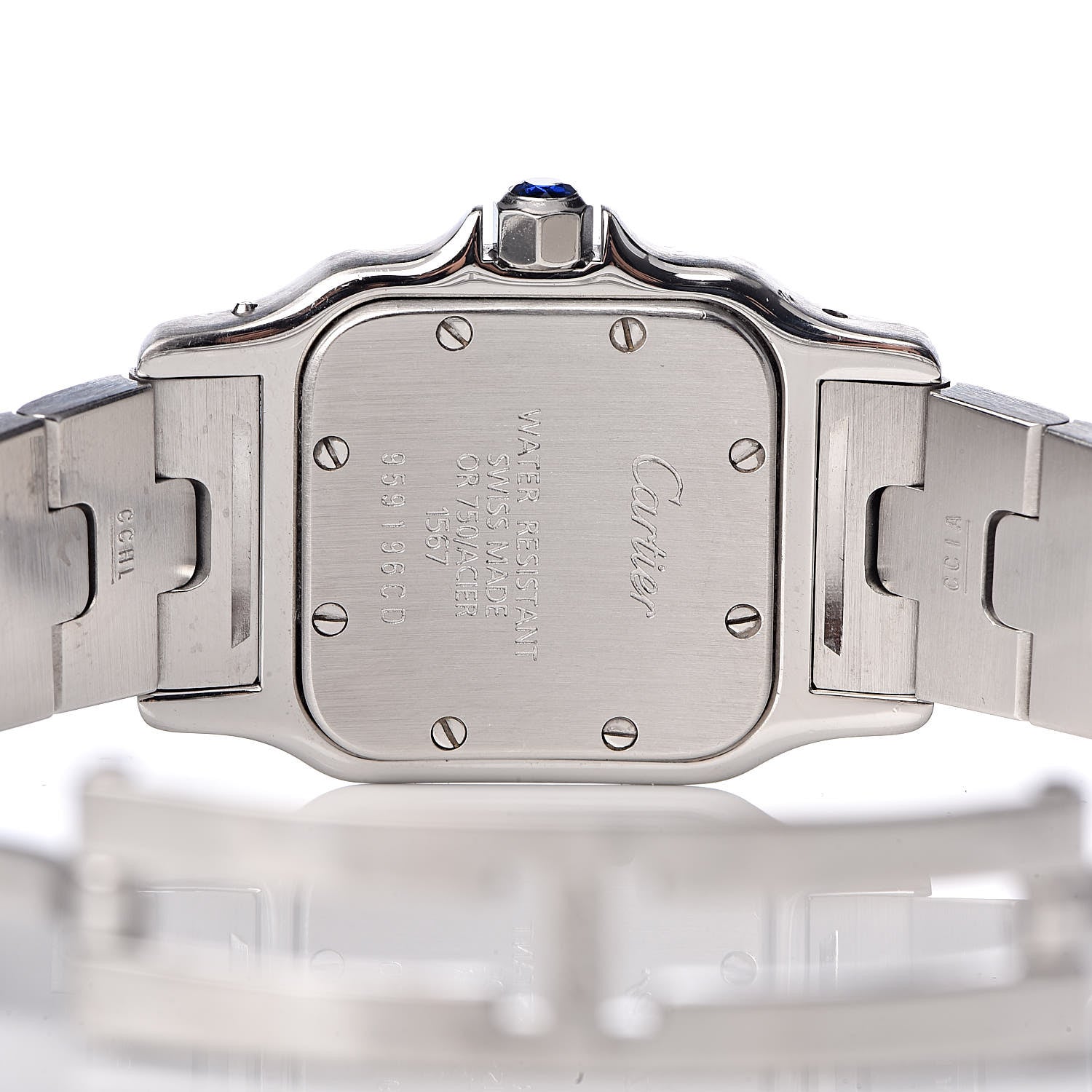 Cartier Stainless Steel 18K Yellow Gold 24mm Santos De Cartier Galbee Quartz Watch 6 of 7