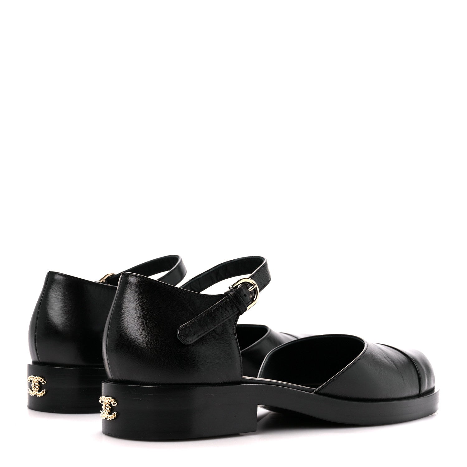 Chanel Shiny Goatskin Mary Jane Flats 40 Black 4 of 9