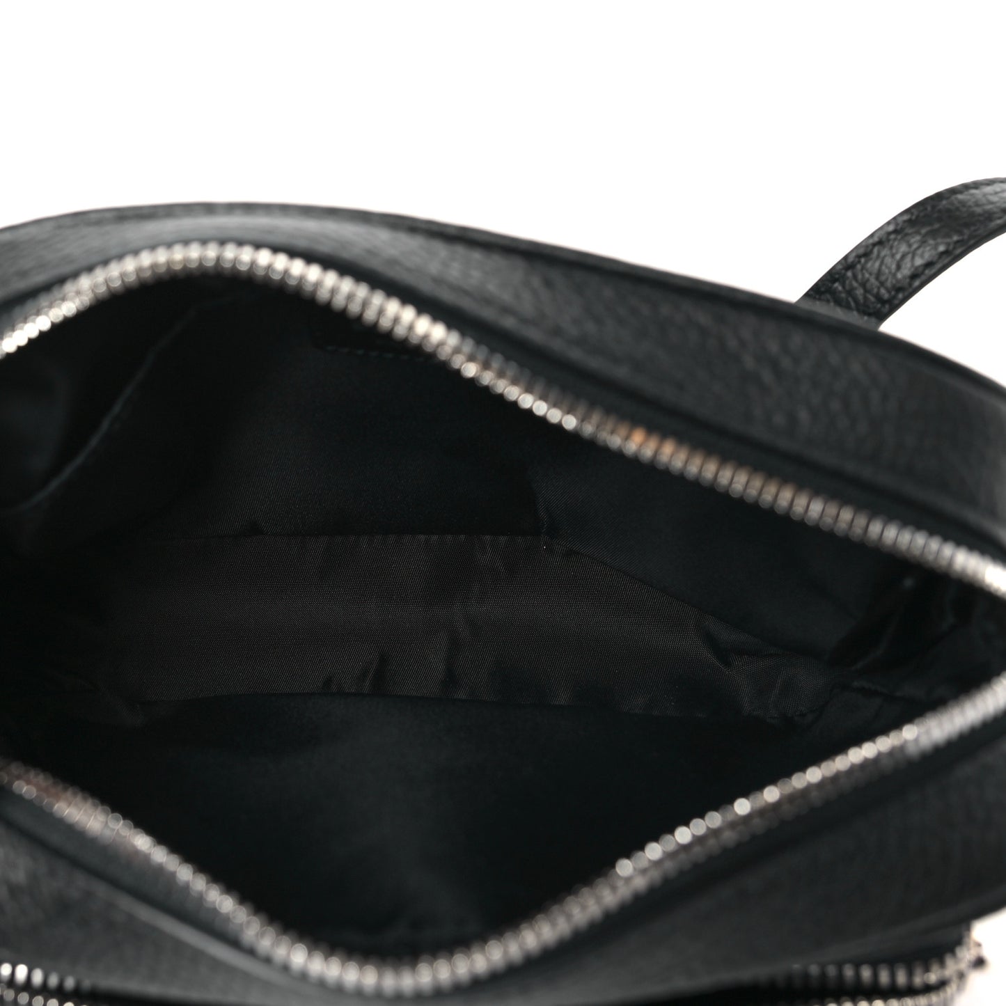 Grained Calfskin Small Camera Bag Black