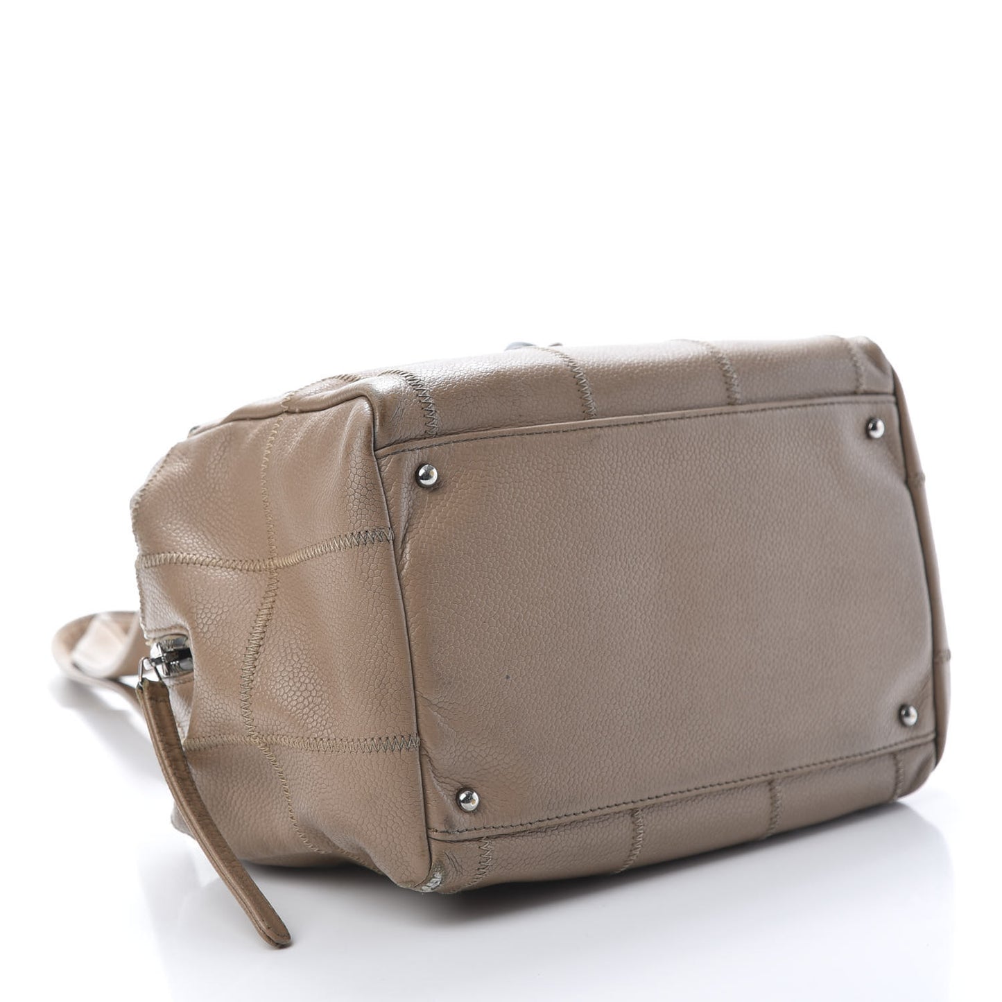 Caviar Square Stitched Tote Beige