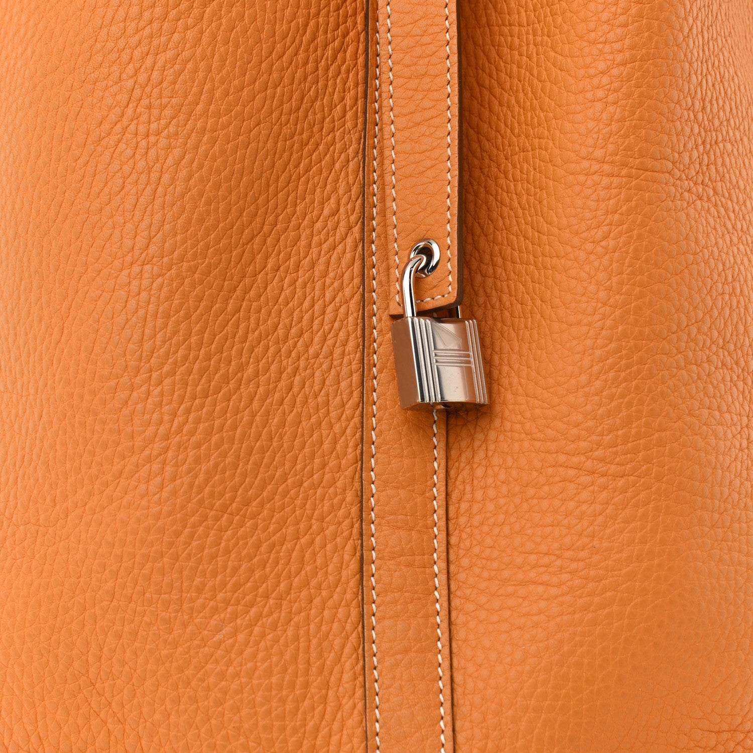 Hermes Taurillon Clemence Picotin Lock 26 GM Jaune D'Or 8 of 13