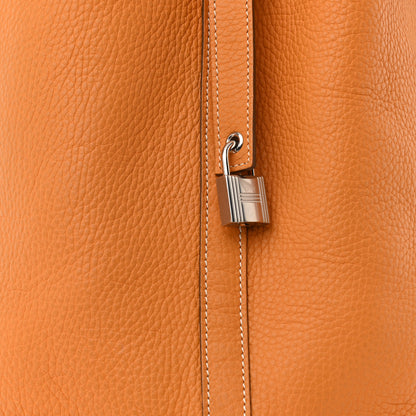 Hermes Taurillon Clemence Picotin Lock 26 GM Jaune D'Or 8 of 13