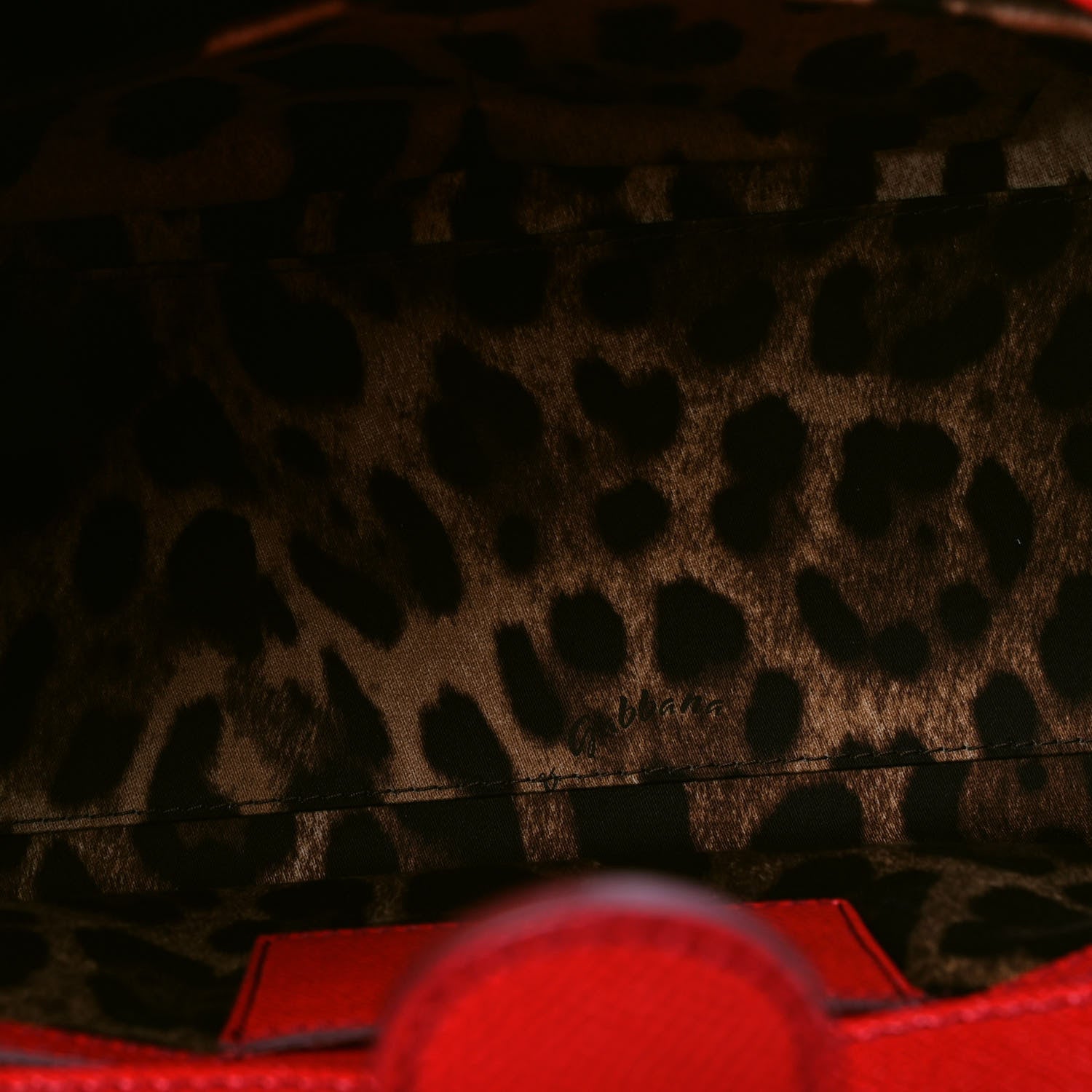 Dolce & Gabbana Dauphine Medium Miss Sicily Satchel Dark Red 4 of 4
