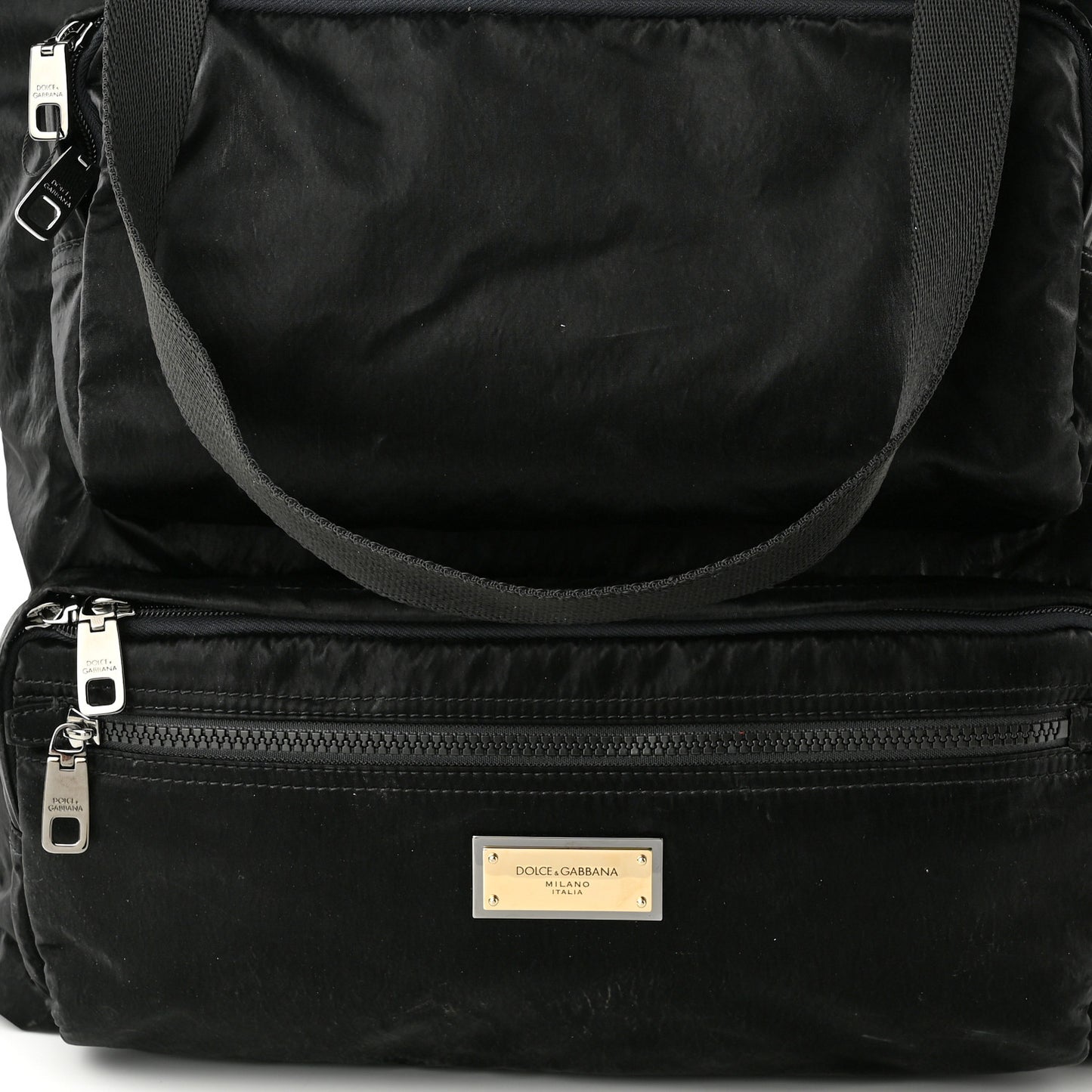 Nylon Sicilia DNA Messenger Tote Bag Black