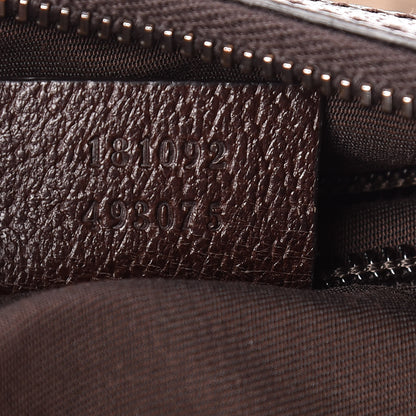 Gucci Monogram Web Medium Half Moon Hobo Dark Brown 7 of 11