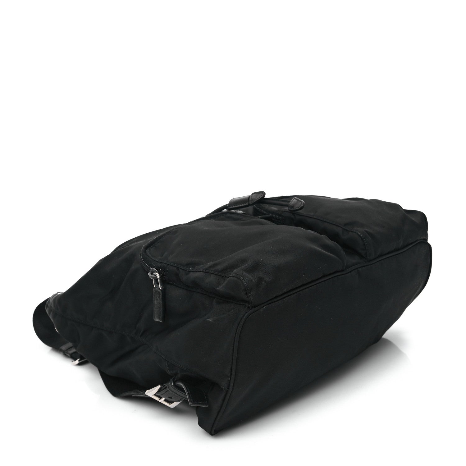 Prada Tessuto Nylon Saffiano Vela Backpack Black 4 of 14