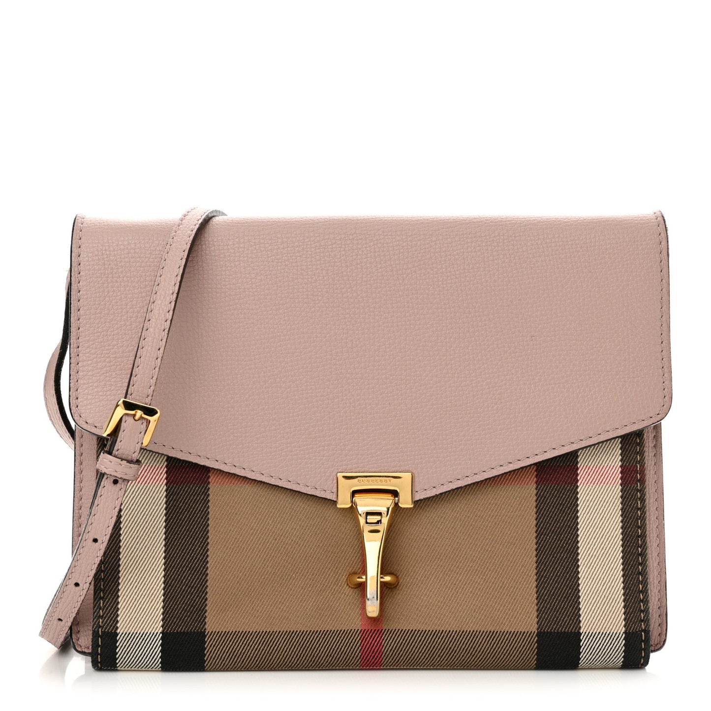 Derby Calfskin House Check Small Macken Crossbody Bag Pale Orchid