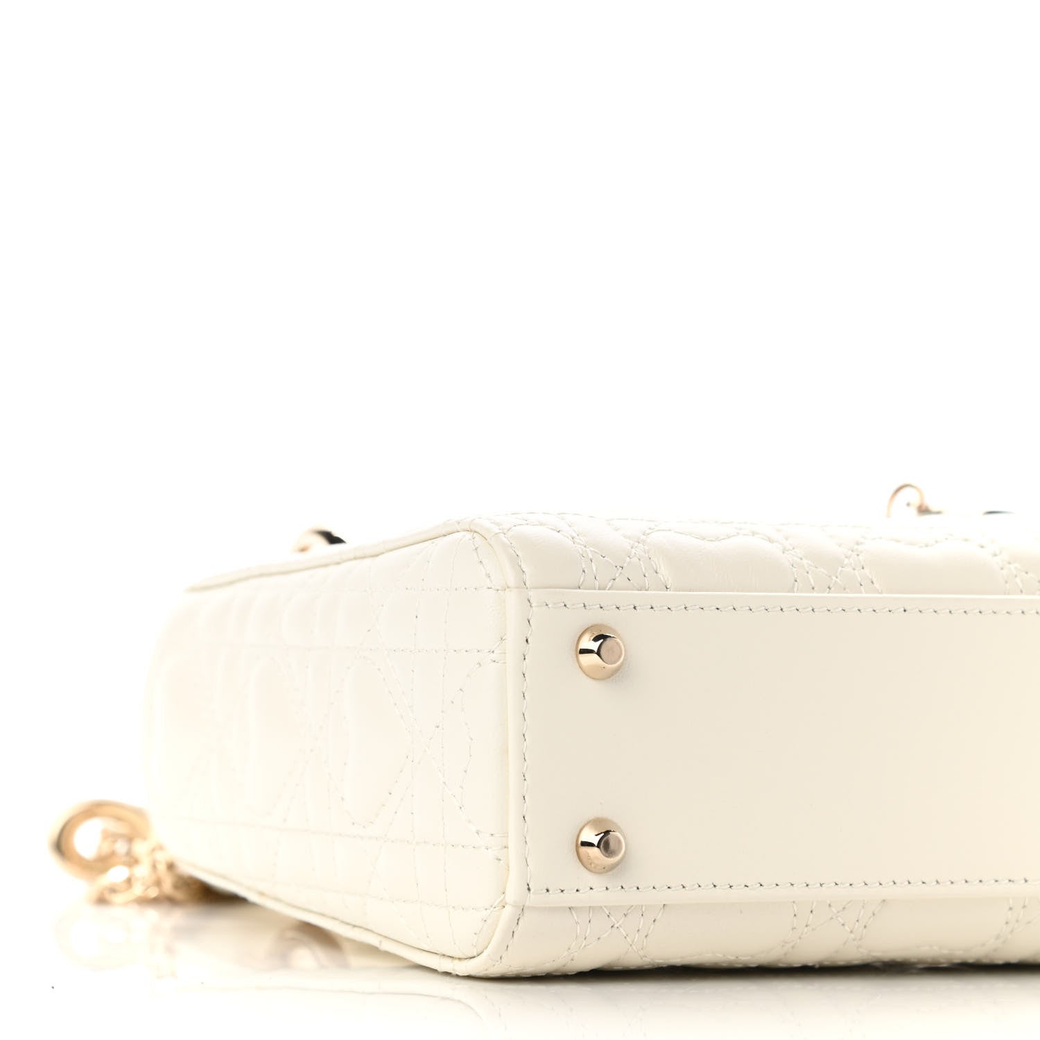 Christian Dior Lambskin Cannage Mini DiorAmour Lady Dior Latte 14 of 21
