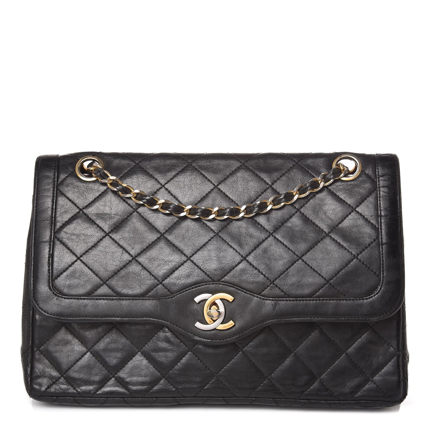 Chanel Lambskin Quilted Medium Double Flap Black 1 of 24