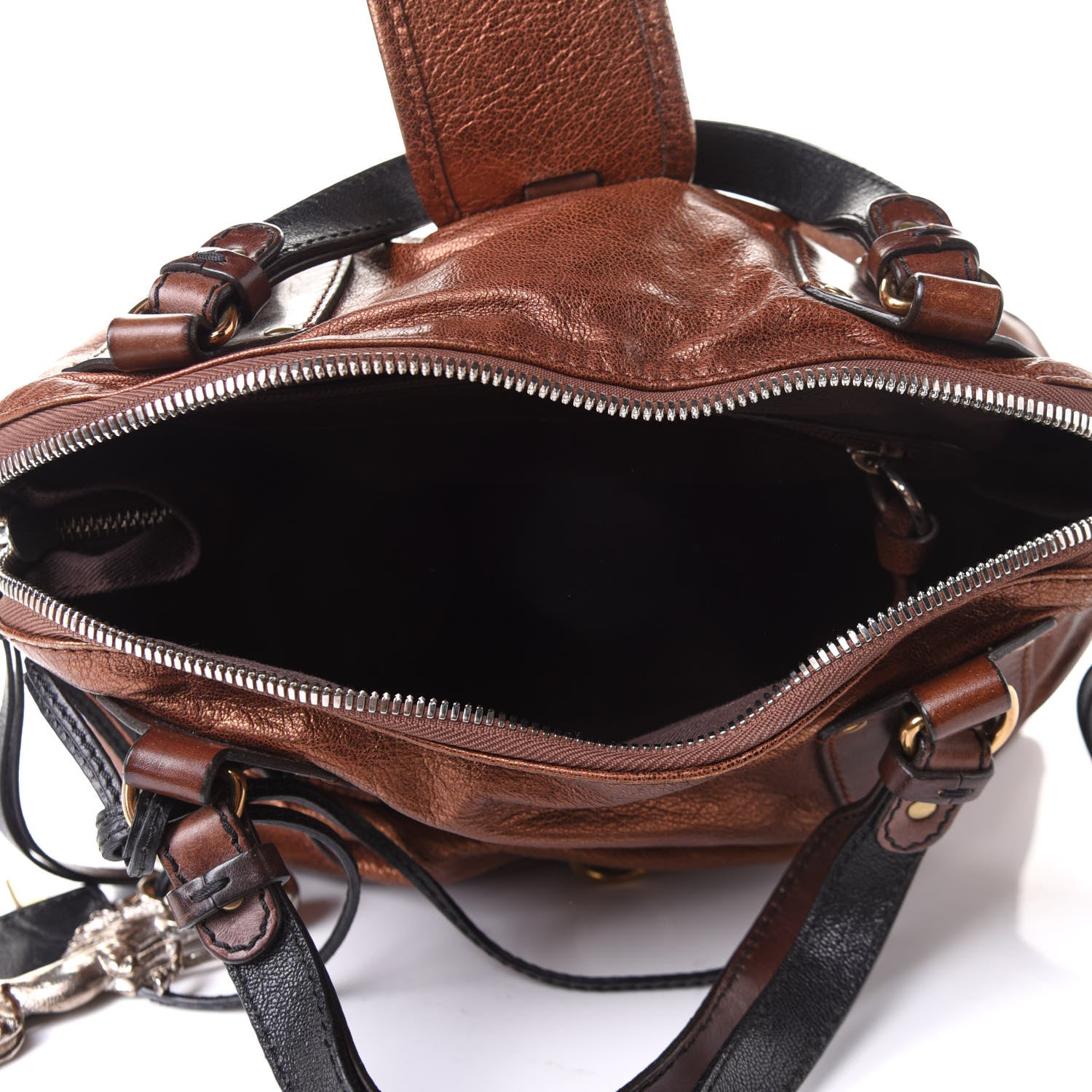 Chloe Metallic Calfskin Kerala Tote Bronze 7 of 10