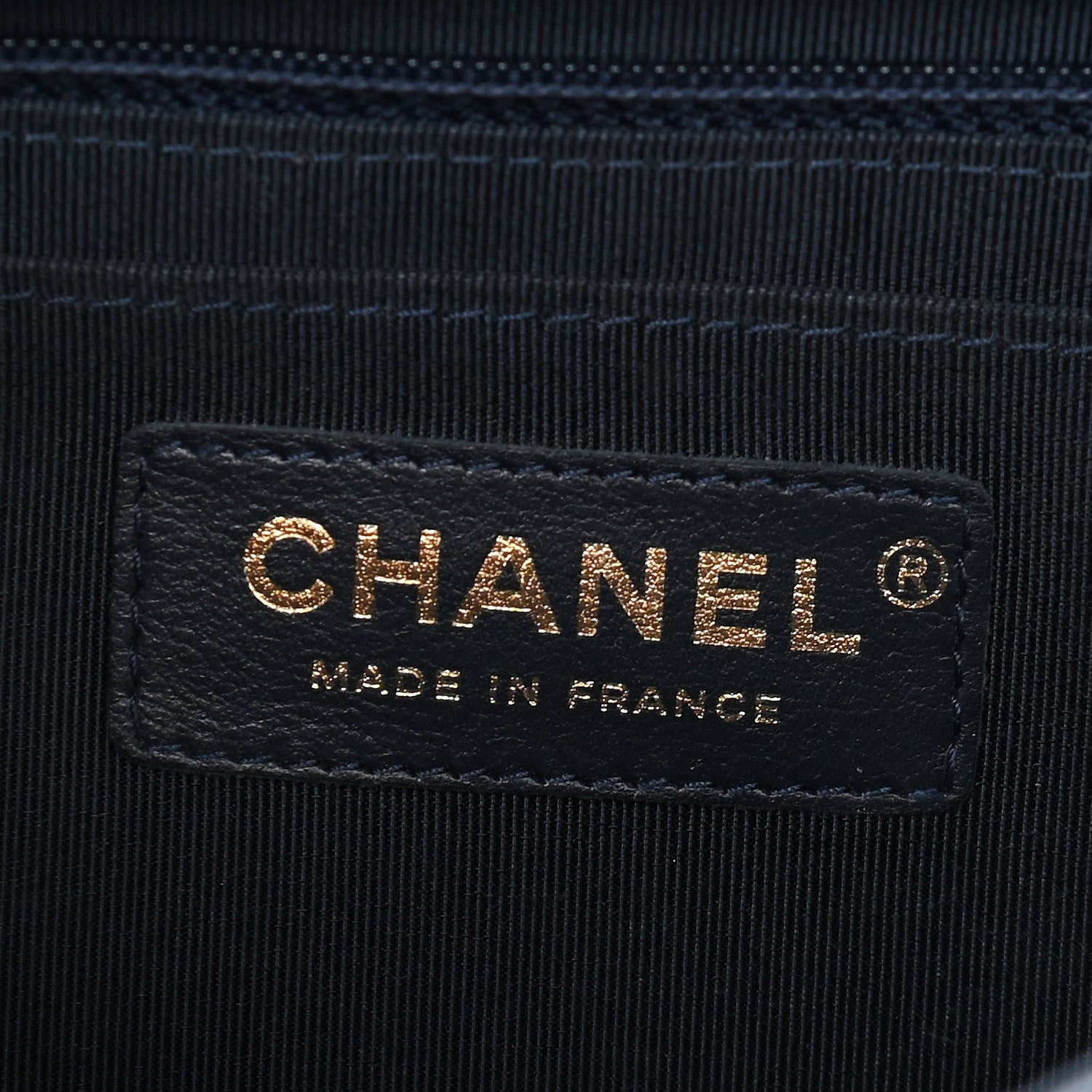 Chanel Calfskin Chevron Quilted Small Statement Flap Navy 5 of 9