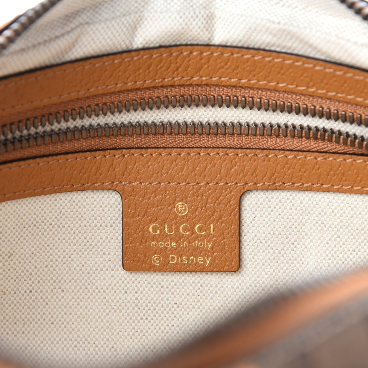 Gucci X DISNEY Mini Vintage GG Supreme Monogram Mickey Mouse Small Belt Bag 90 36 Beige Vintage Sun Oil 8 of 12