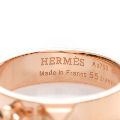 Hermes 18K Rose Gold PM Collier De Chien Ring 55 7.25 4 of 6
